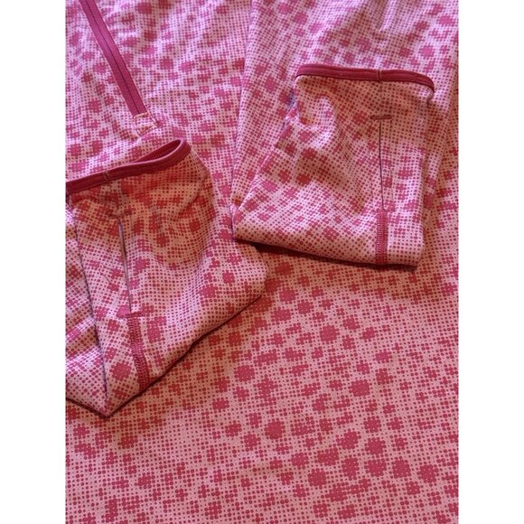 Nike Pro Women’s Large Running Shirt Peach ISH PinkDri-Fit Patterned Quarter Zip - Picture 8 of 14